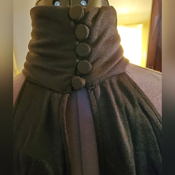 Vintage Pat Richards Black 70s Polyester Dress - Picture 2 of 8